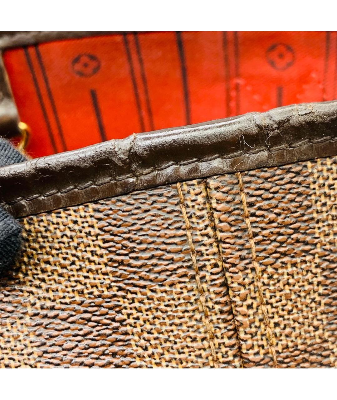 LOUIS VUITTON Коричневая кожаная сумка тоут, фото 8