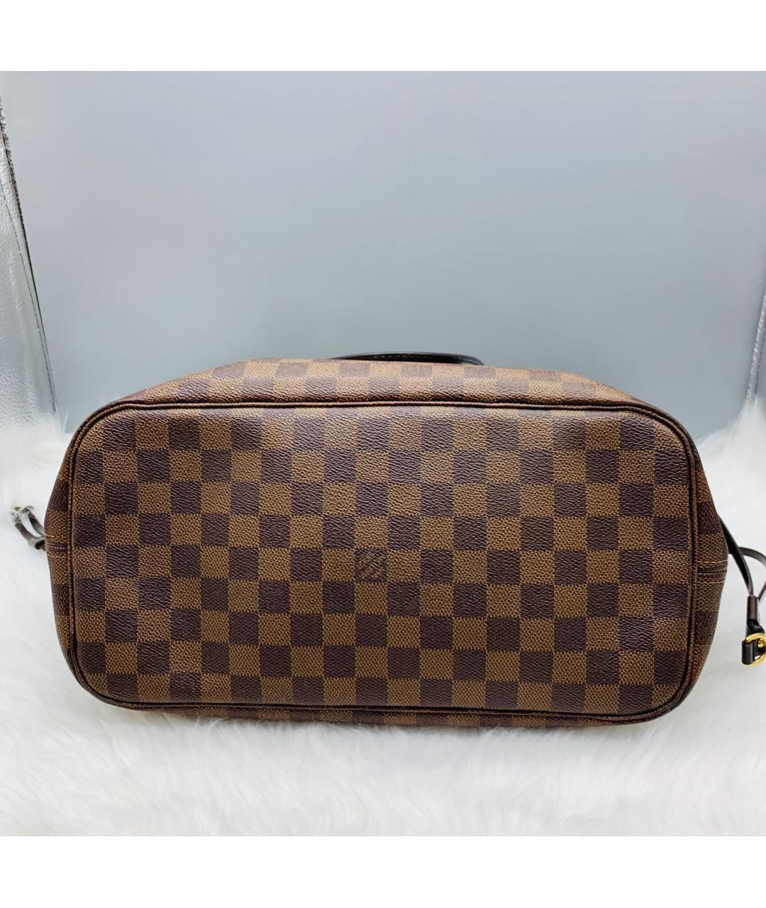 LOUIS VUITTON Коричневая кожаная сумка тоут, фото 5