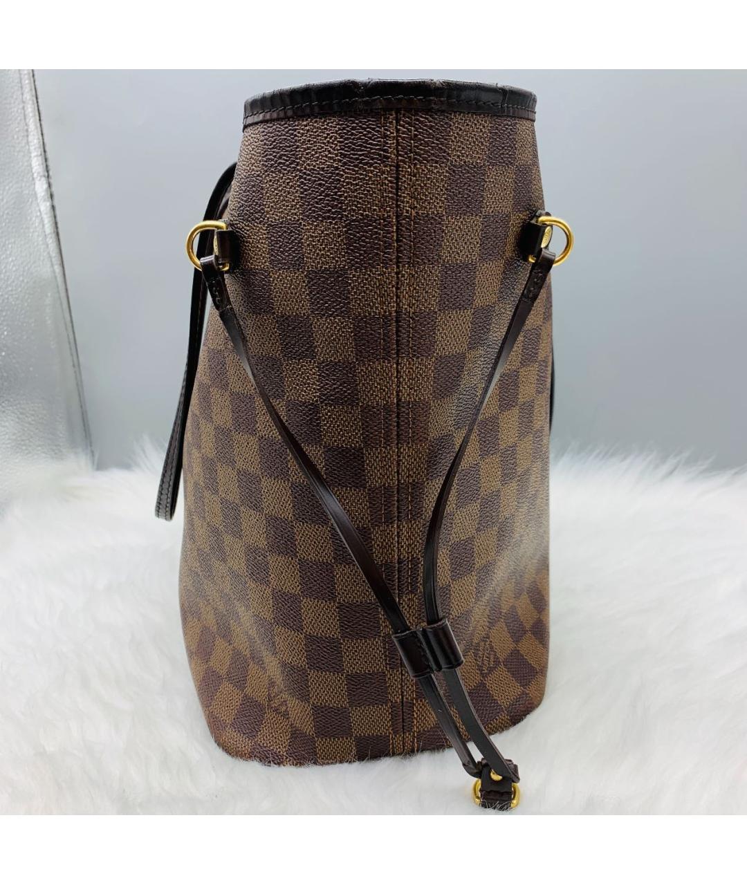 LOUIS VUITTON Коричневая кожаная сумка тоут, фото 3