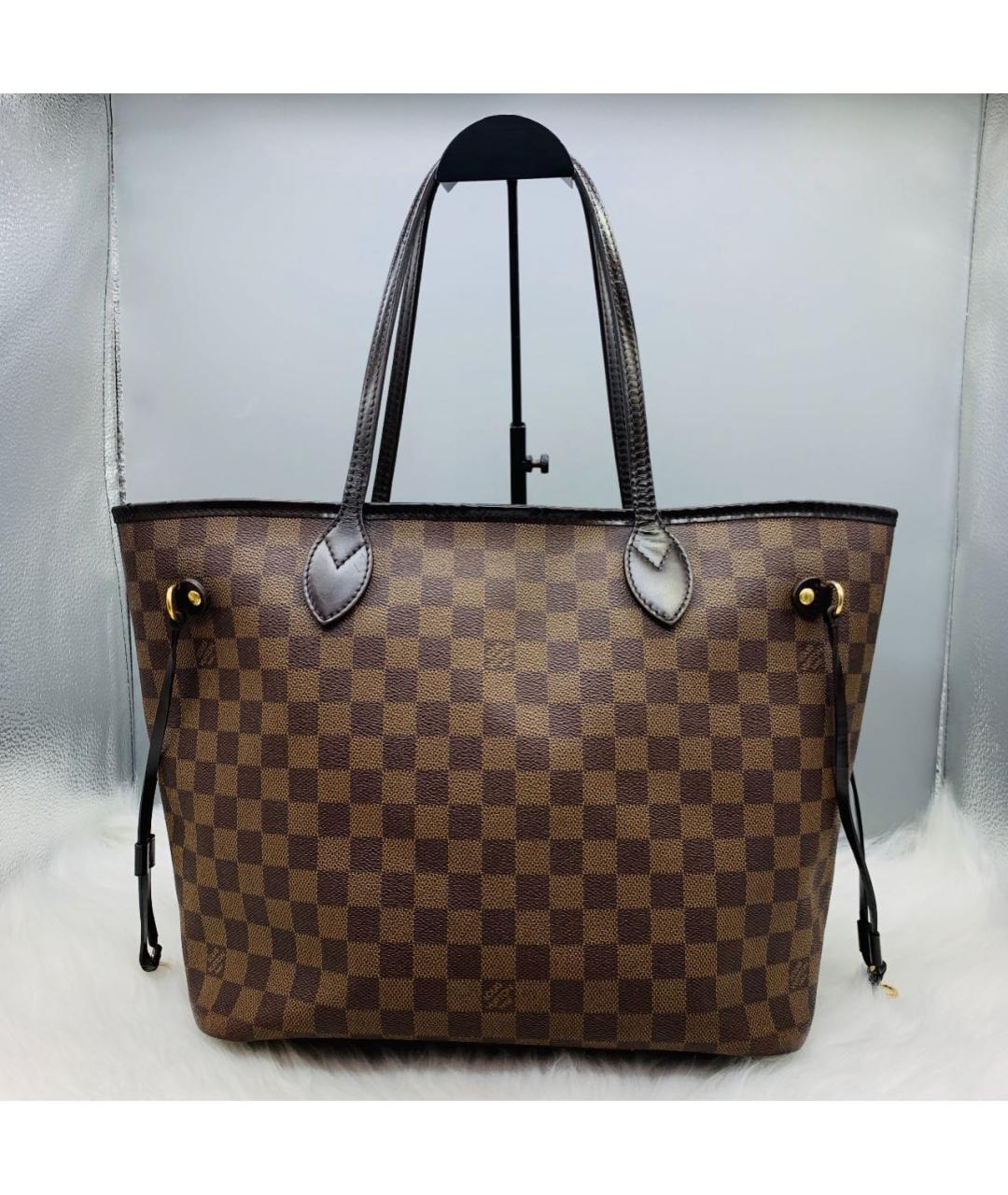 LOUIS VUITTON Коричневая кожаная сумка тоут, фото 9