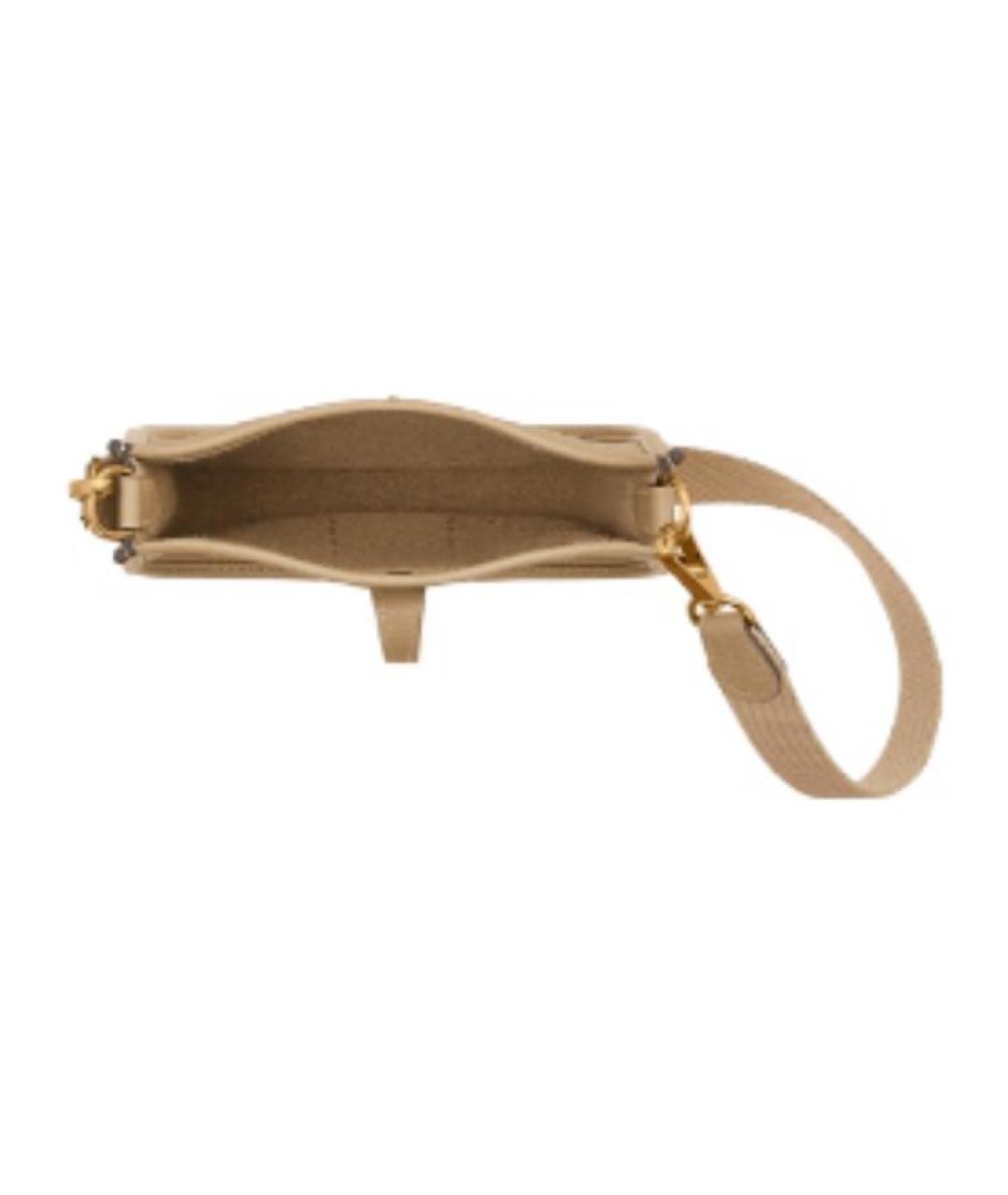 HERMES Бежевая кожаная сумка через плечо, фото 4