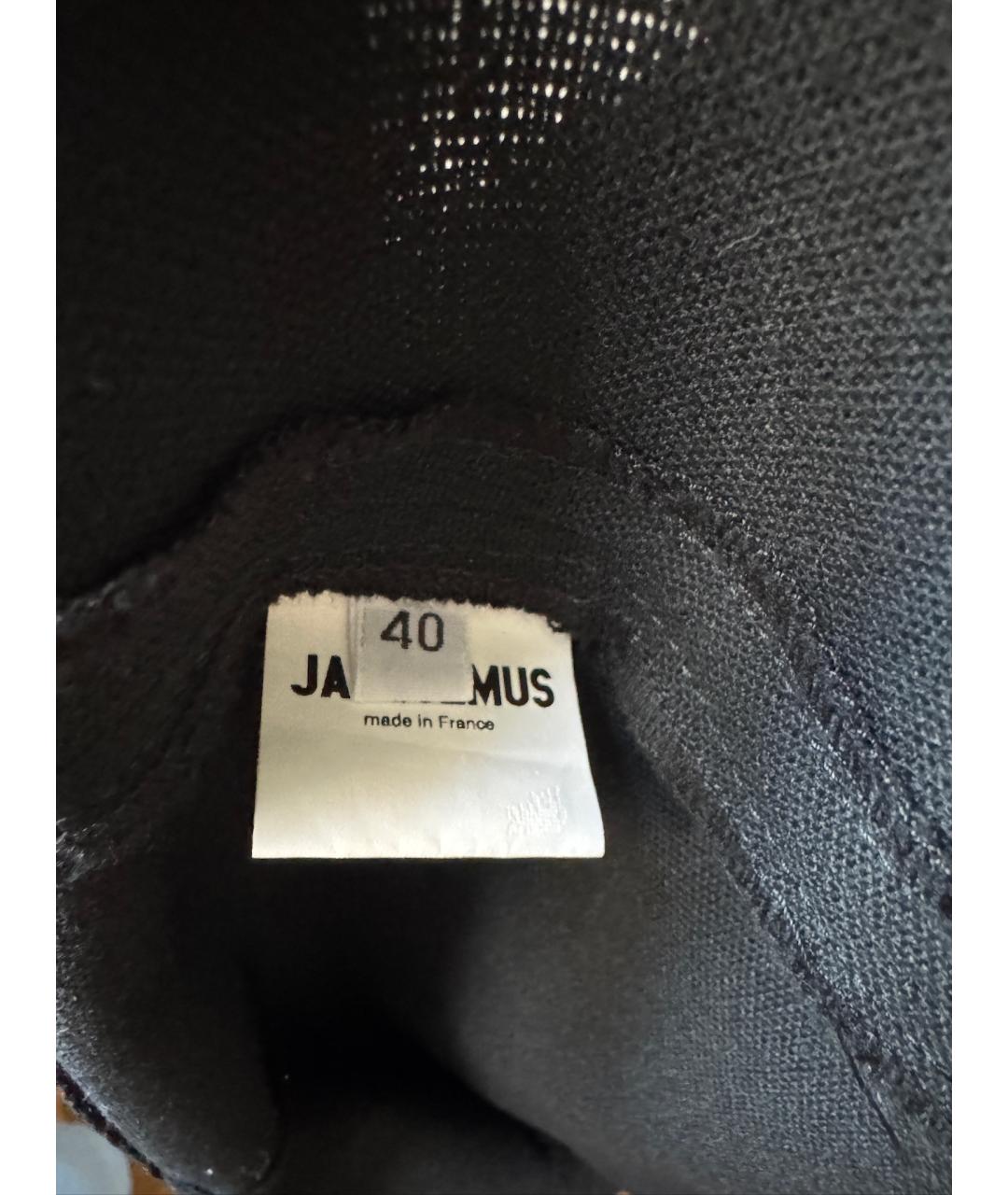 JACQUEMUS Черные полиэстеровые бриджи, фото 6