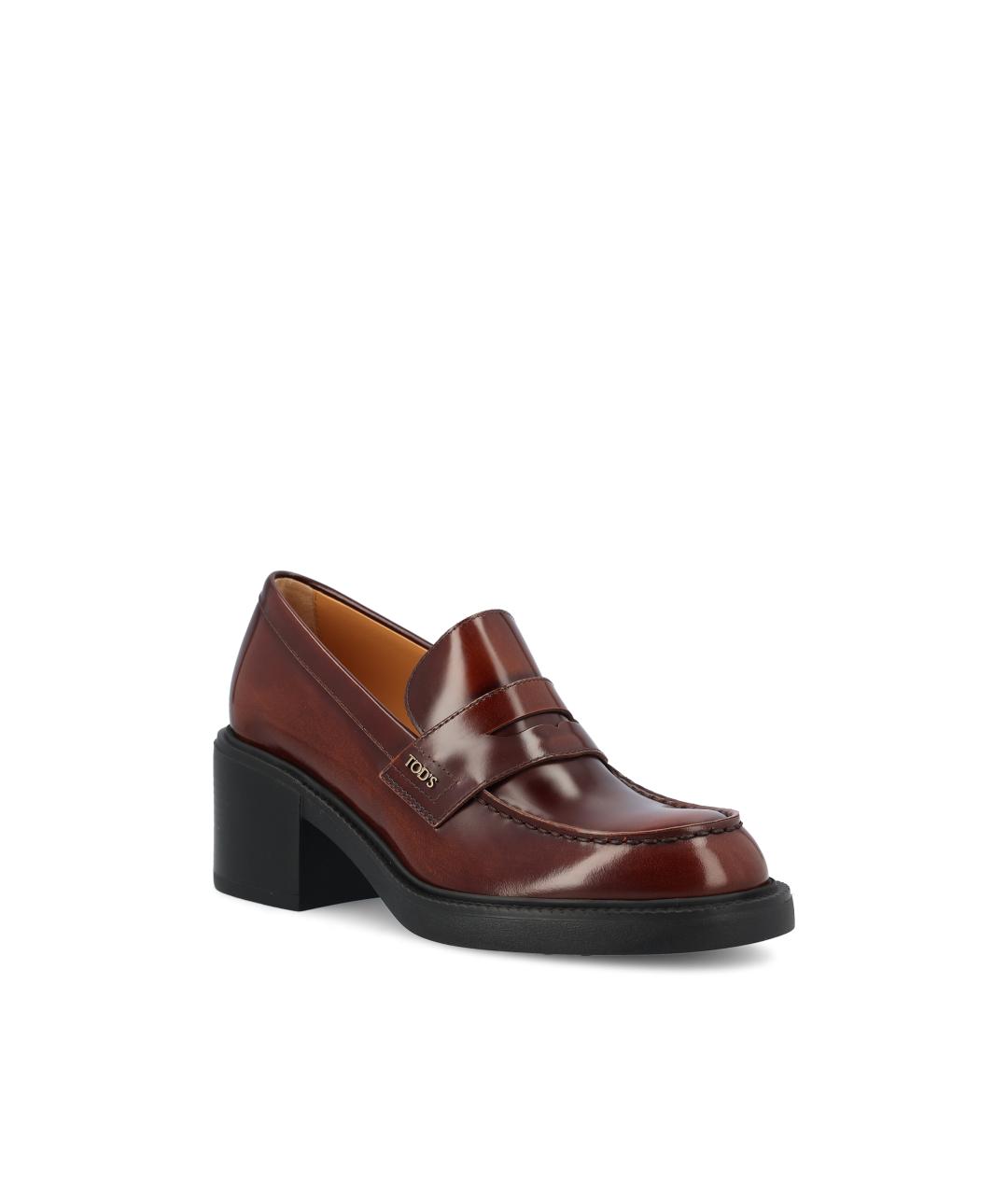TOD'S Бордовые кожаные туфли, фото 2