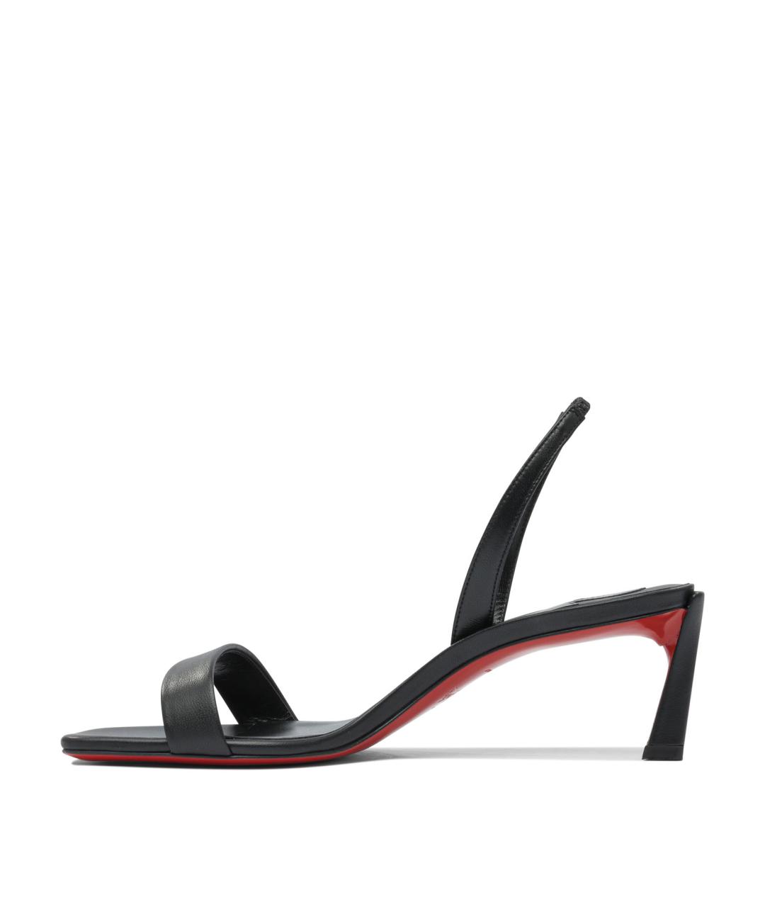 CHRISTIAN LOUBOUTIN Черные кожаные босоножки, фото 3