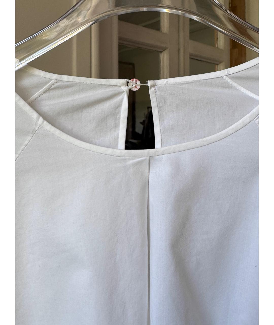 DELPOZO Белая хлопковая блузы, фото 5