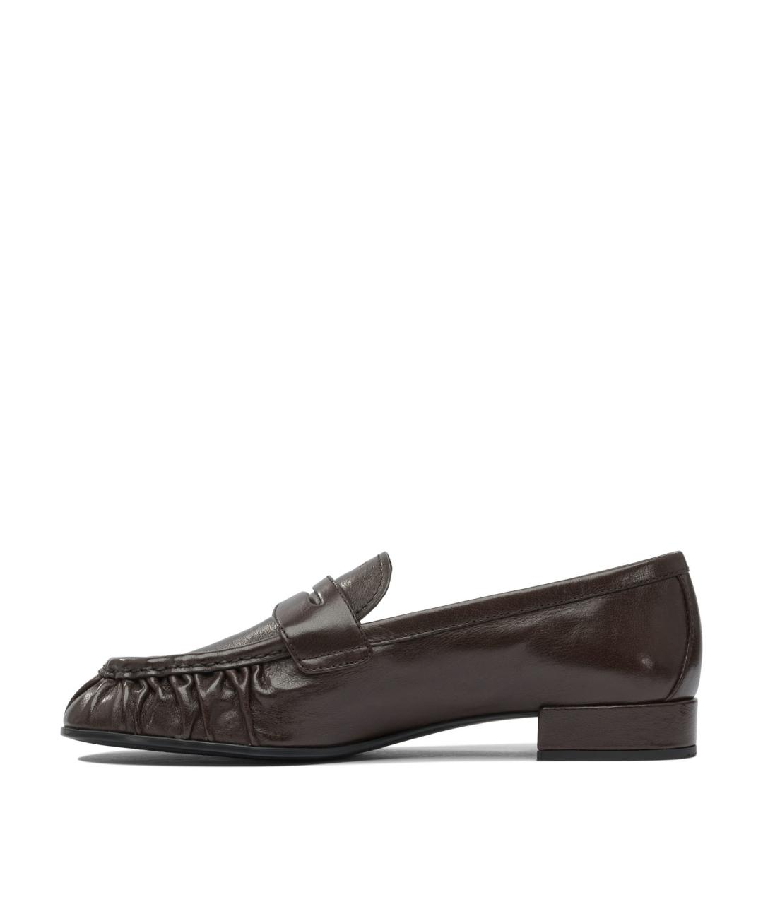 PRADA Коричневые кожаные лоферы, фото 3