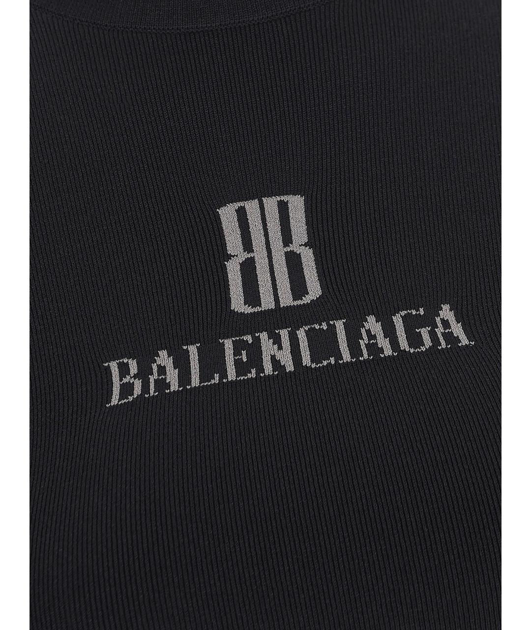 BALENCIAGA Черная вискозная водолазка, фото 2