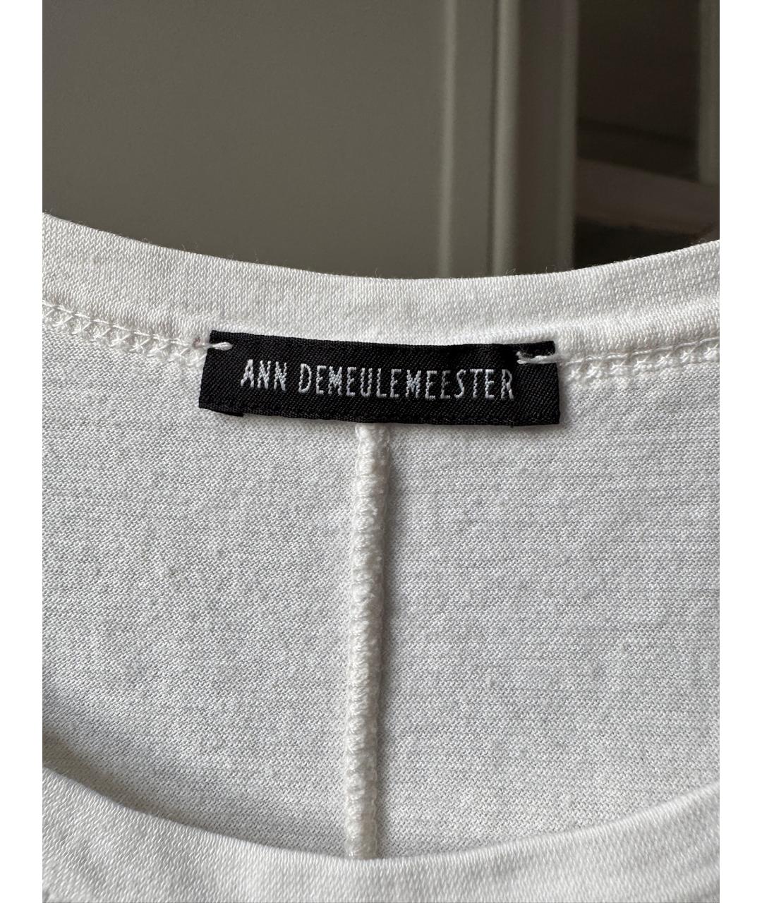 ANN DEMEULEMEESTER Белая хлопковая майка, фото 5