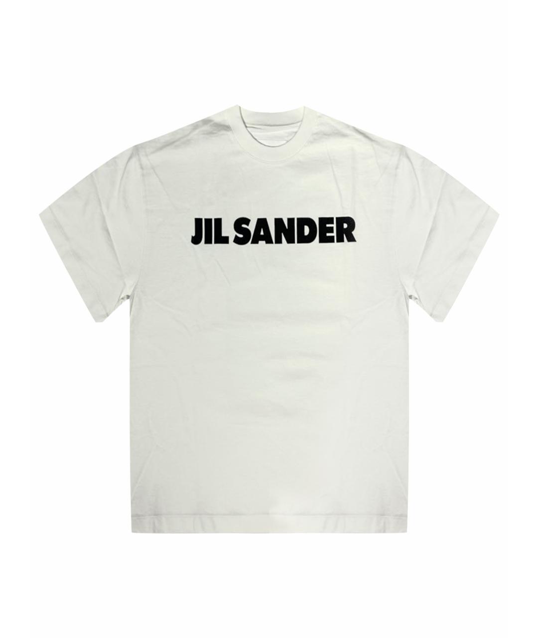 JIL SANDER Белая хлопковая футболка, фото 1