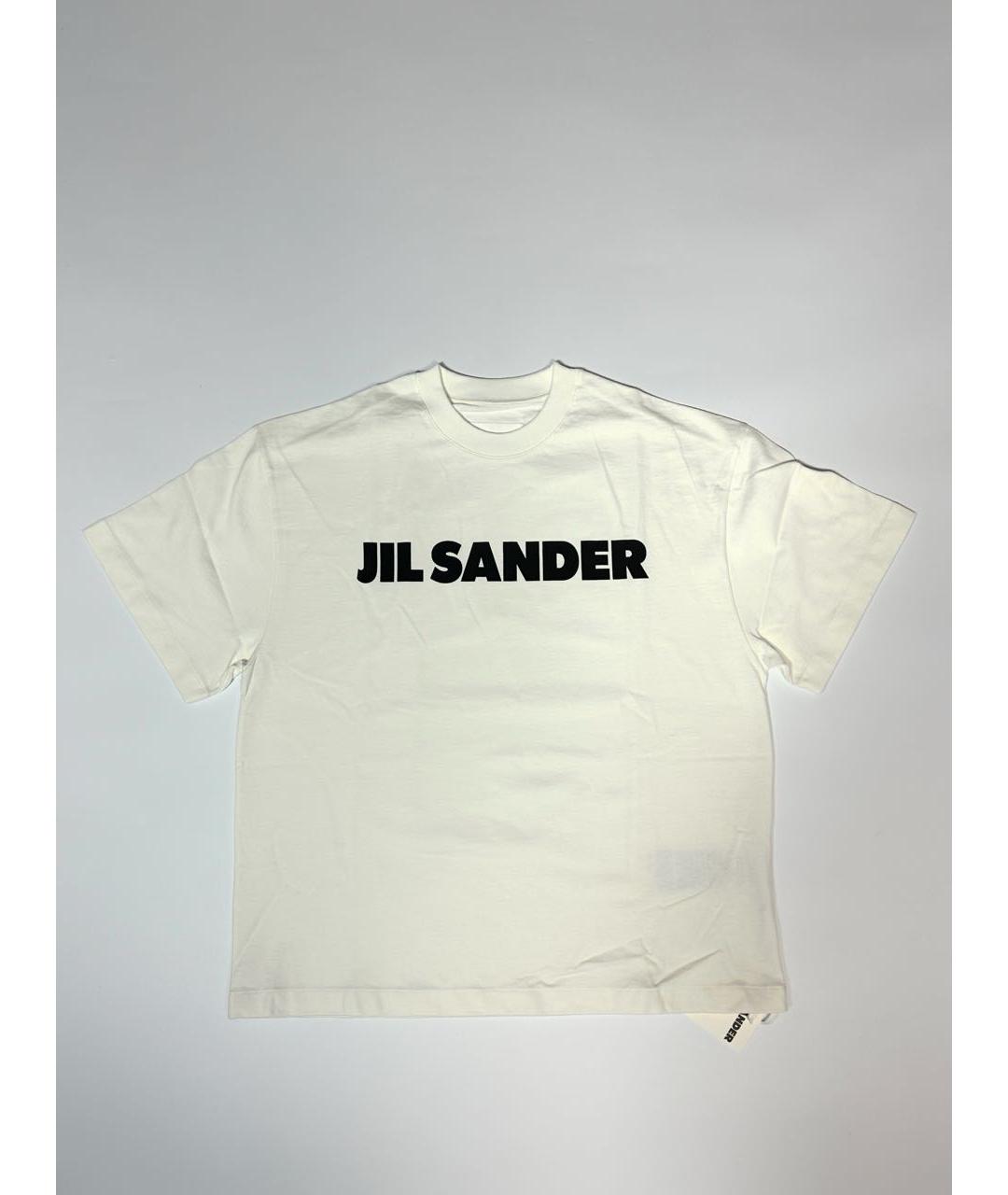 JIL SANDER Белая хлопковая футболка, фото 5