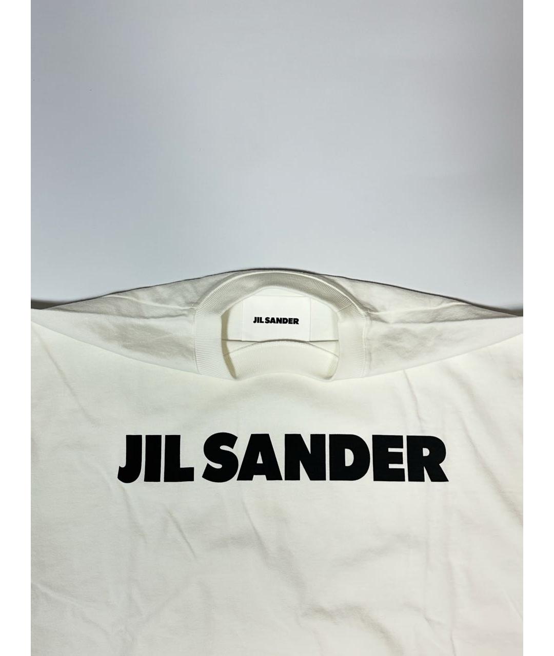 JIL SANDER Белая хлопковая футболка, фото 3