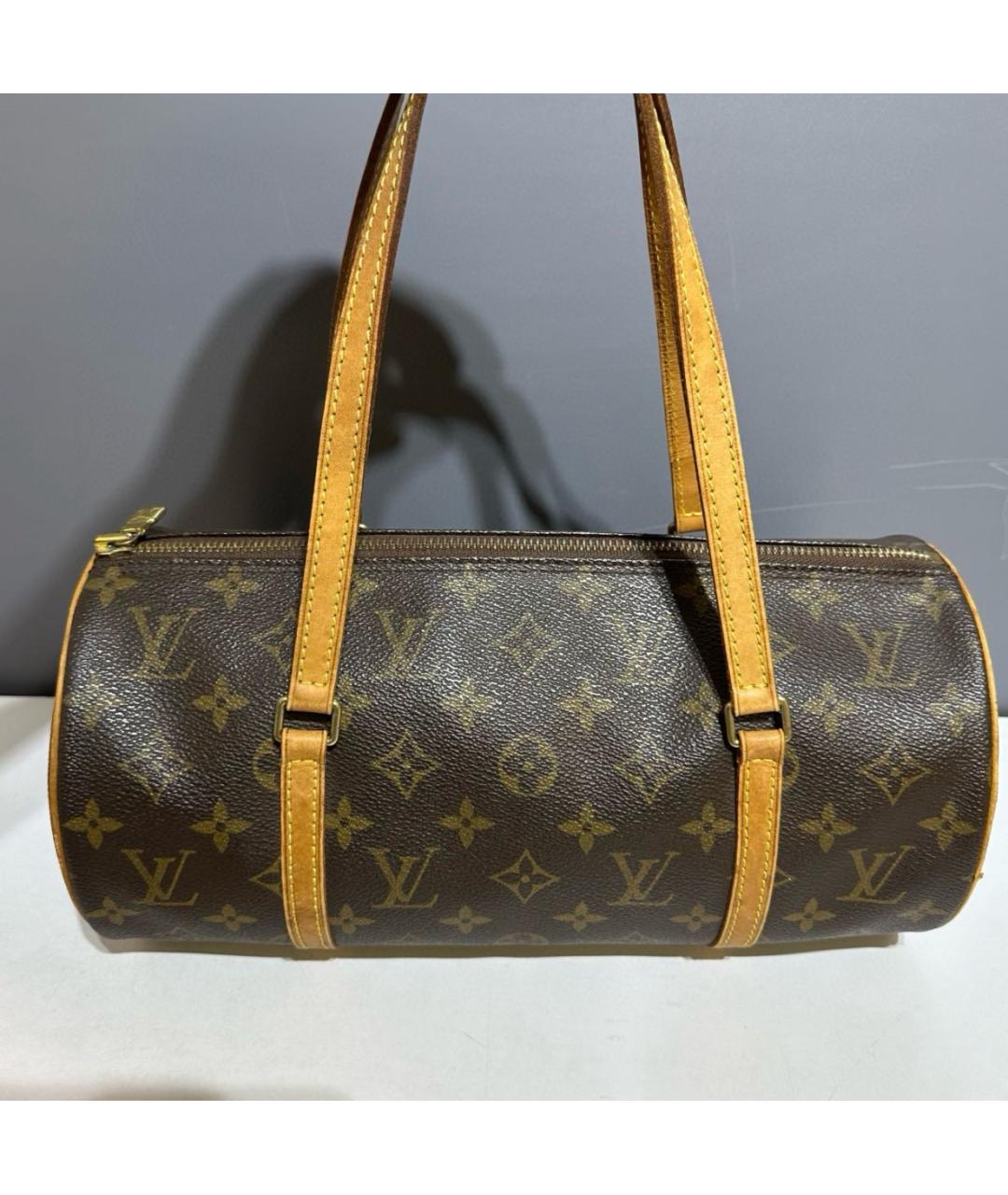 LOUIS VUITTON Коричневая кожаная сумка через плечо, фото 2