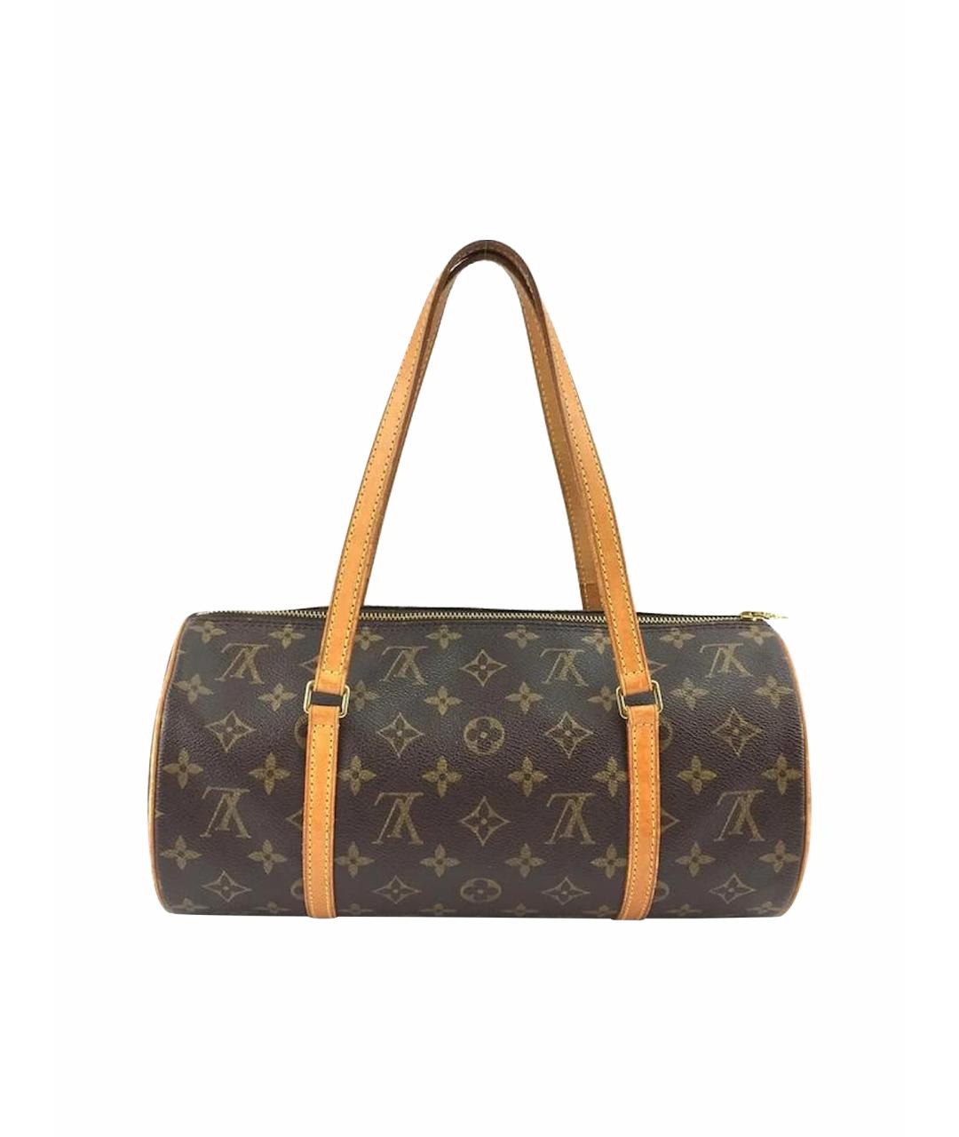LOUIS VUITTON Коричневая кожаная сумка через плечо, фото 1