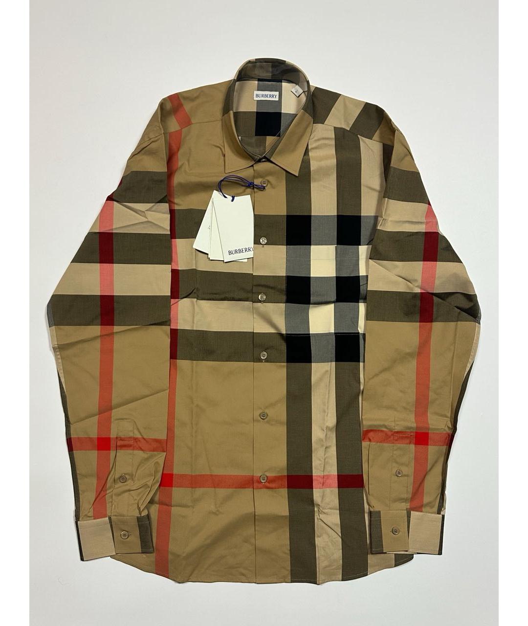 BURBERRY Мульти хлопковая кэжуал рубашка, фото 5