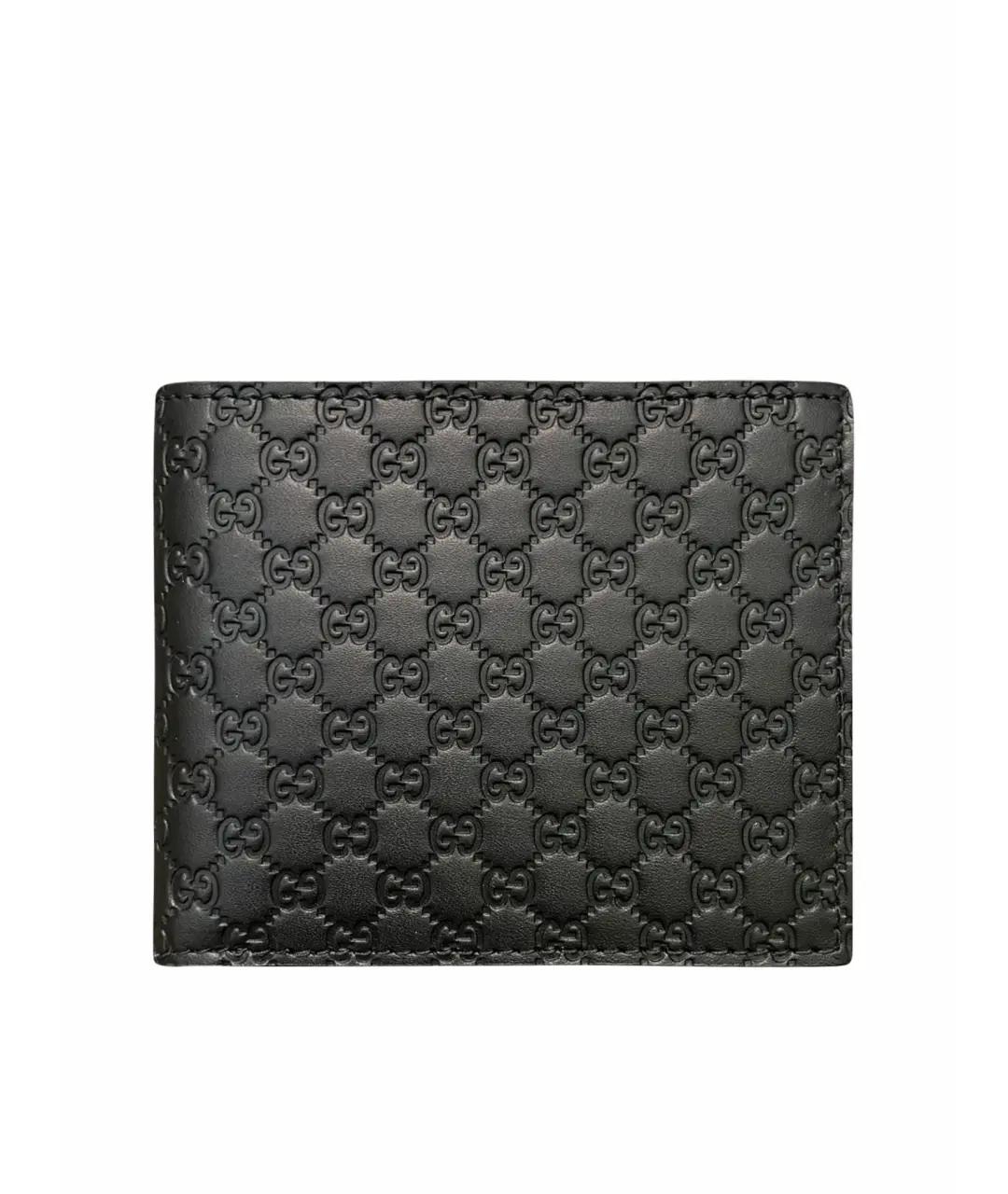 GUCCI Черный кожаный кошелек, фото 1