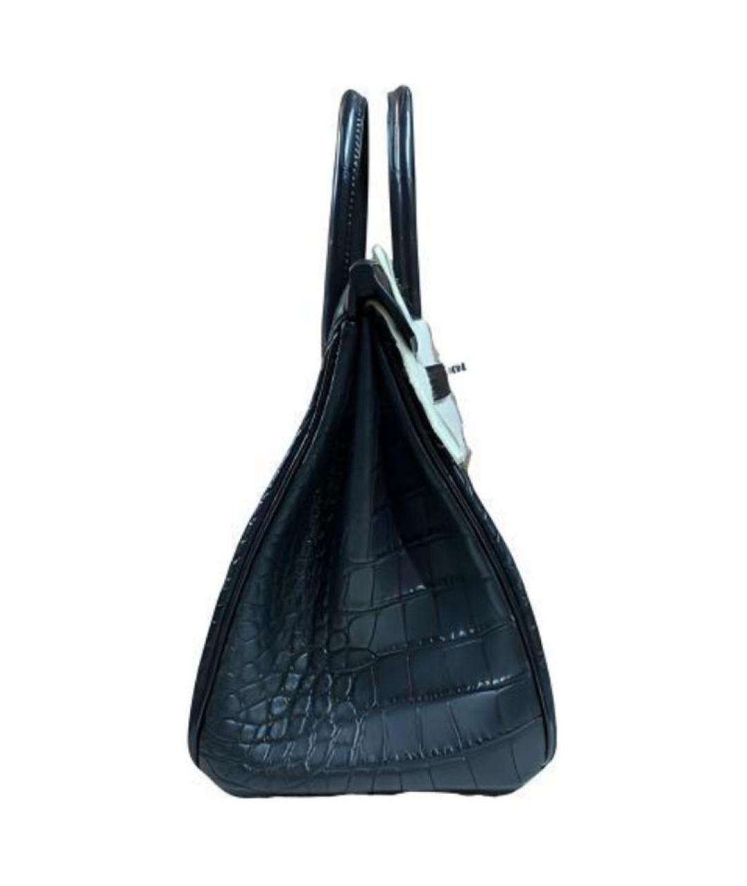 HERMES Черная кожаная сумка с короткими ручками, фото 3