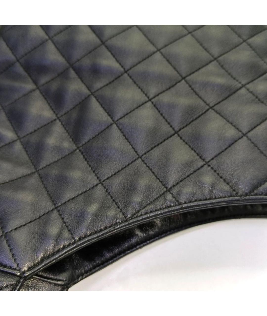SAINT LAURENT Черная кожаная сумка тоут, фото 7