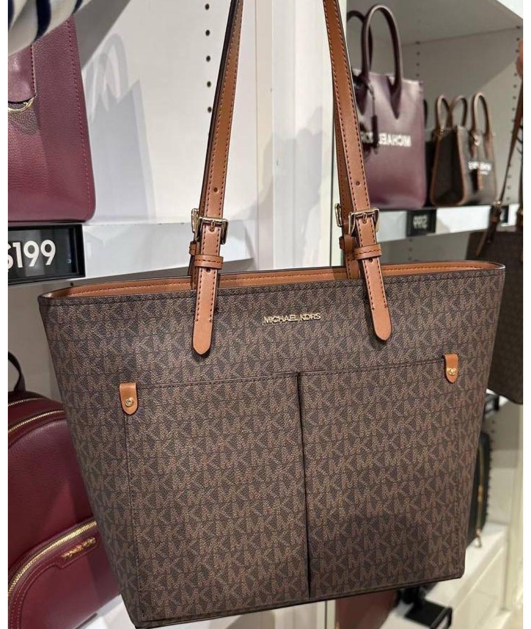 MICHAEL KORS Коричневая сумка тоут, фото 3
