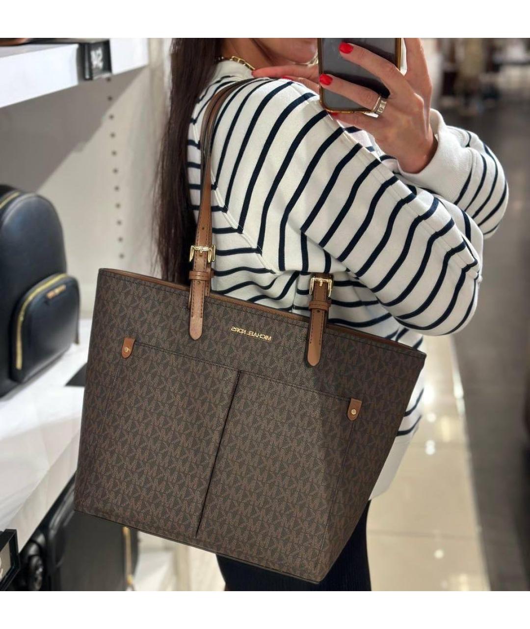 MICHAEL KORS Коричневая сумка тоут, фото 4