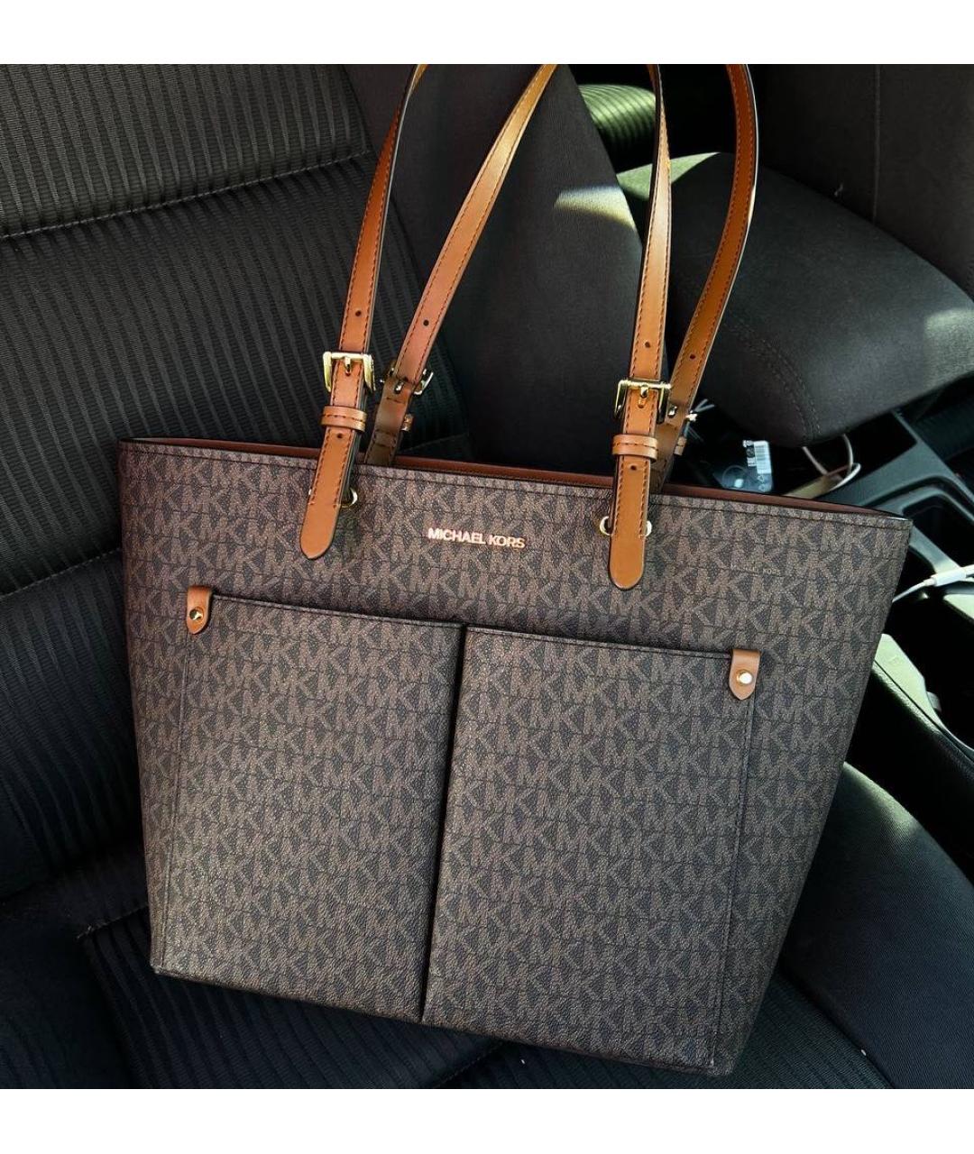 MICHAEL KORS Коричневая сумка тоут, фото 6