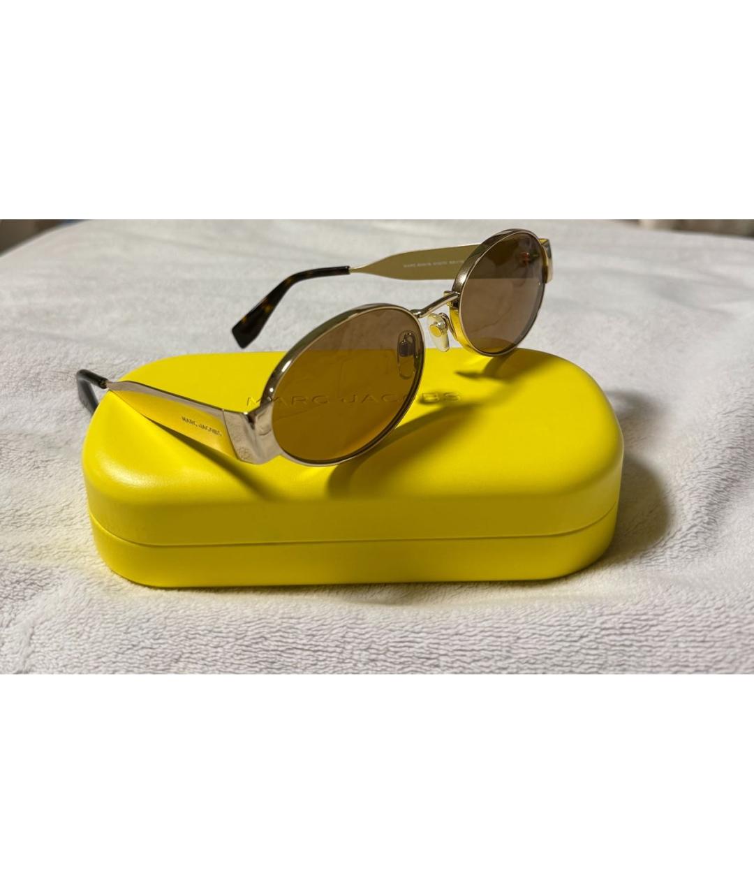 MARC JACOBS Золотые металлические солнцезащитные очки, фото 3