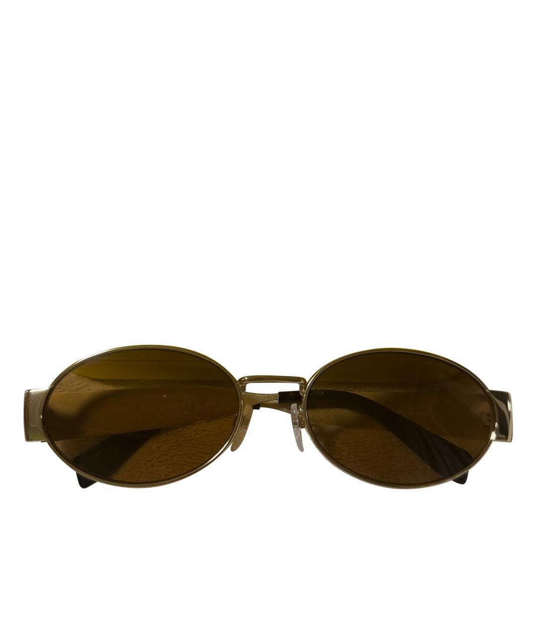 MARC JACOBS Золотые металлические солнцезащитные очки, фото 1