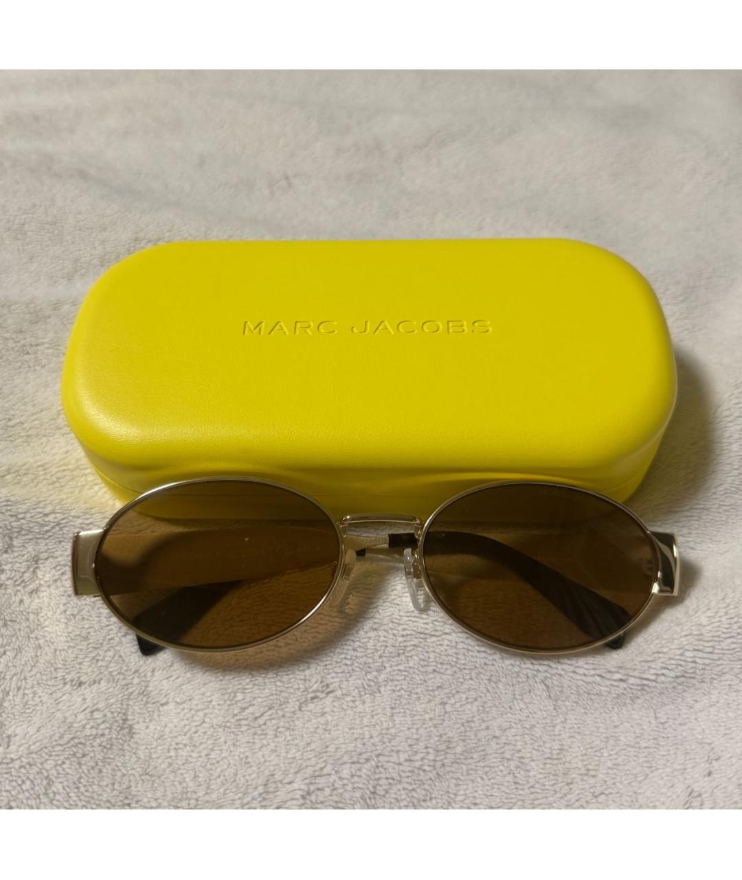 MARC JACOBS Золотые металлические солнцезащитные очки, фото 4