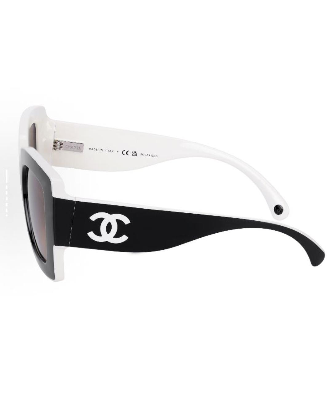 CHANEL Черные пластиковые солнцезащитные очки, фото 3