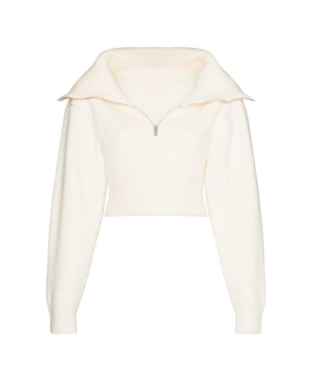 JACQUEMUS Бежевый шерстяной джемпер / свитер, фото 1