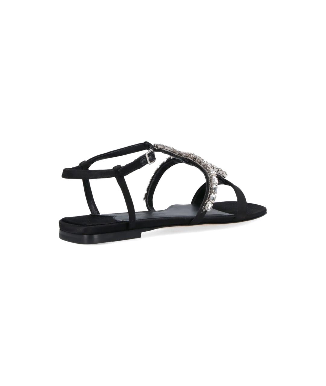 JIMMY CHOO Черные кожаные босоножки, фото 4