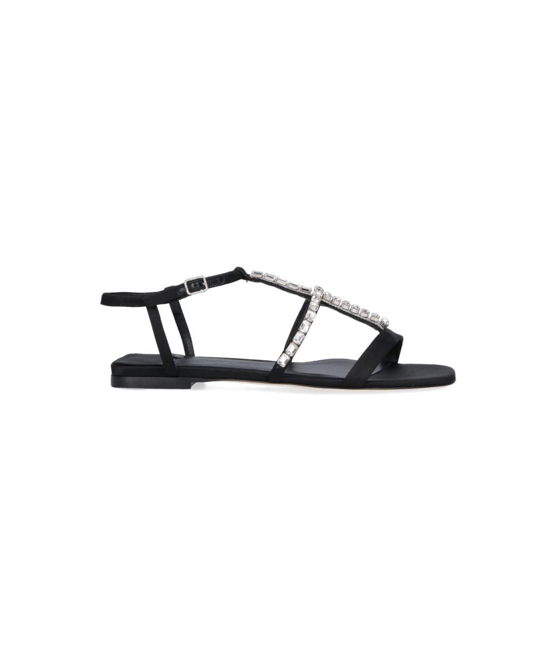 JIMMY CHOO Черные кожаные босоножки, фото 1