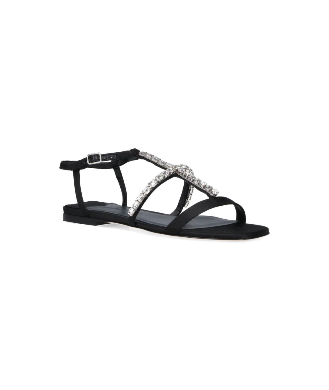 JIMMY CHOO Черные кожаные босоножки, фото 2