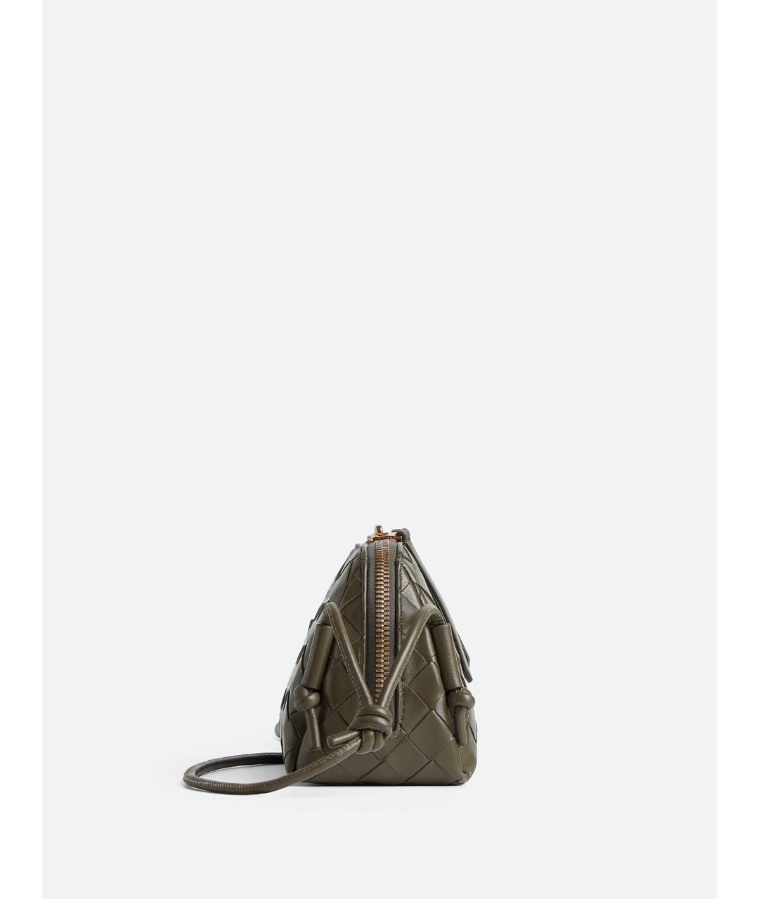 BOTTEGA VENETA Зеленая кожаная сумка через плечо, фото 4
