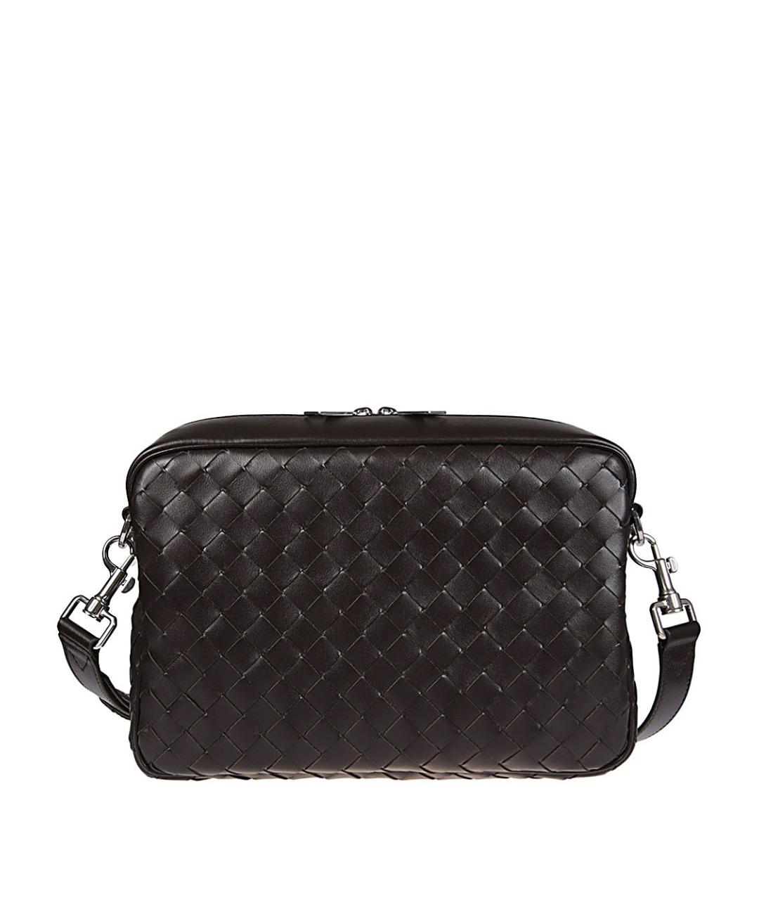 BOTTEGA VENETA Коричневая кожаная сумка на плечо, фото 1