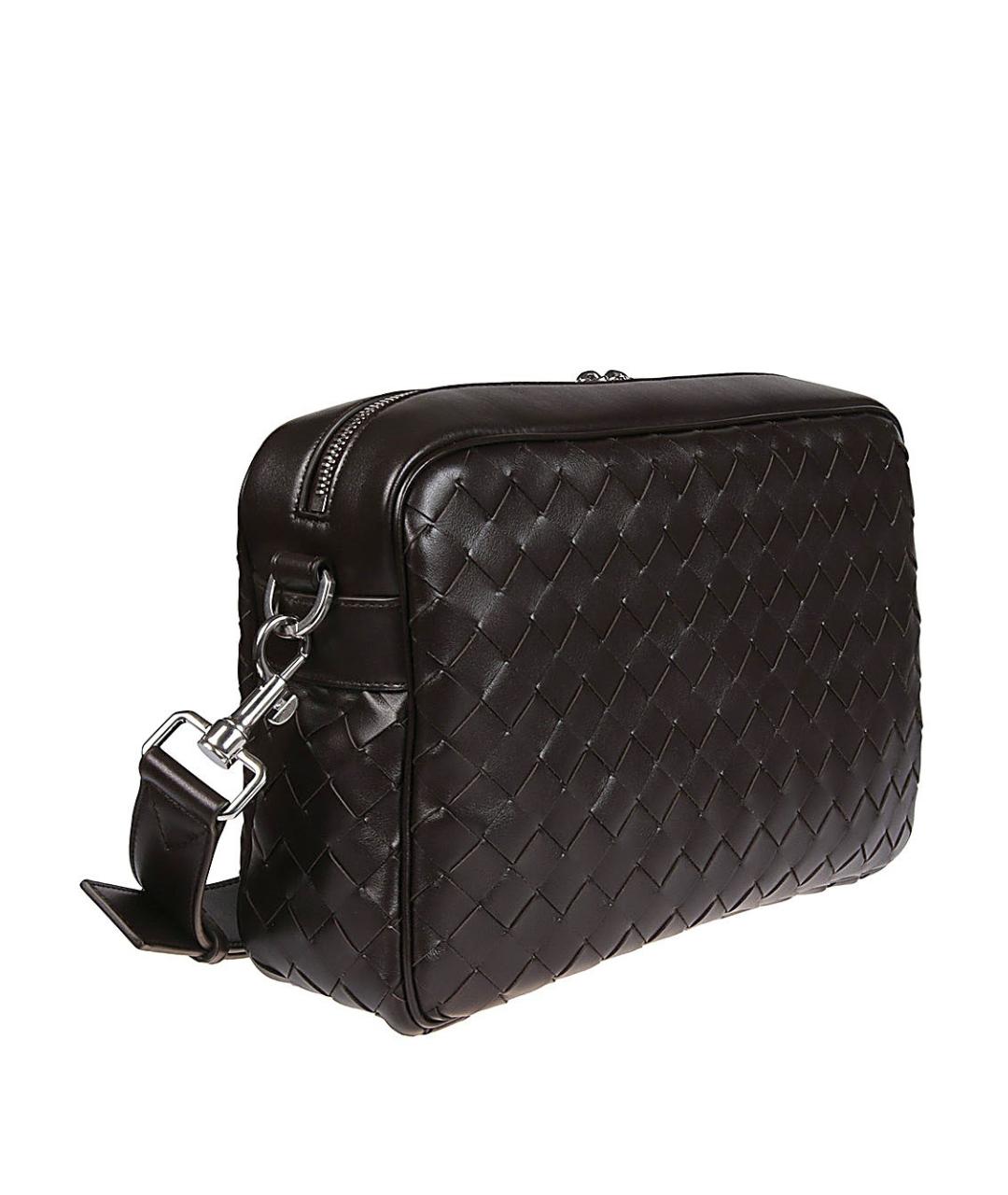 BOTTEGA VENETA Коричневая кожаная сумка на плечо, фото 2