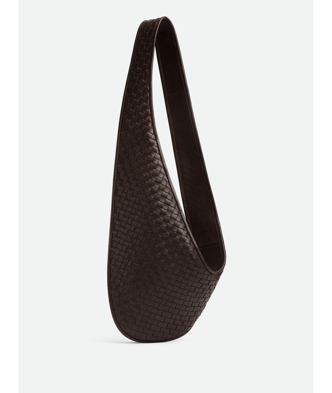 BOTTEGA VENETA Коричневая кожаная сумка на плечо, фото 6
