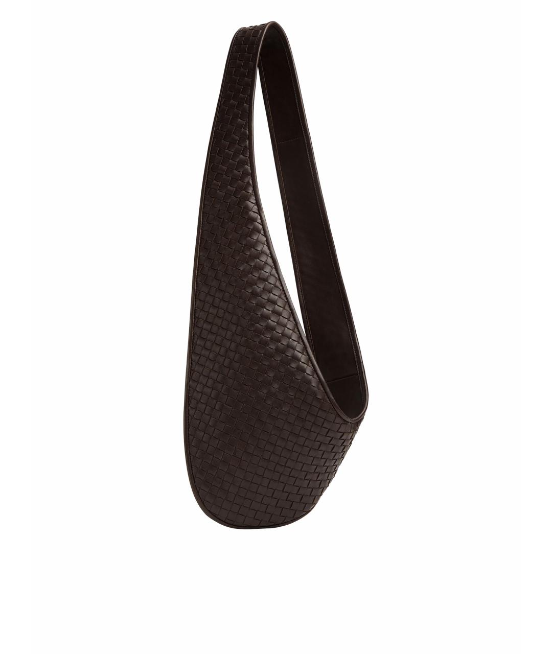 BOTTEGA VENETA Коричневая кожаная сумка на плечо, фото 1