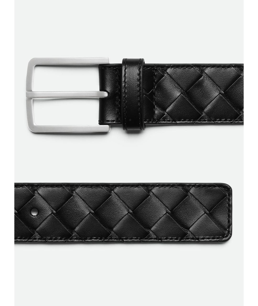 BOTTEGA VENETA Черный кожаный ремень, фото 4