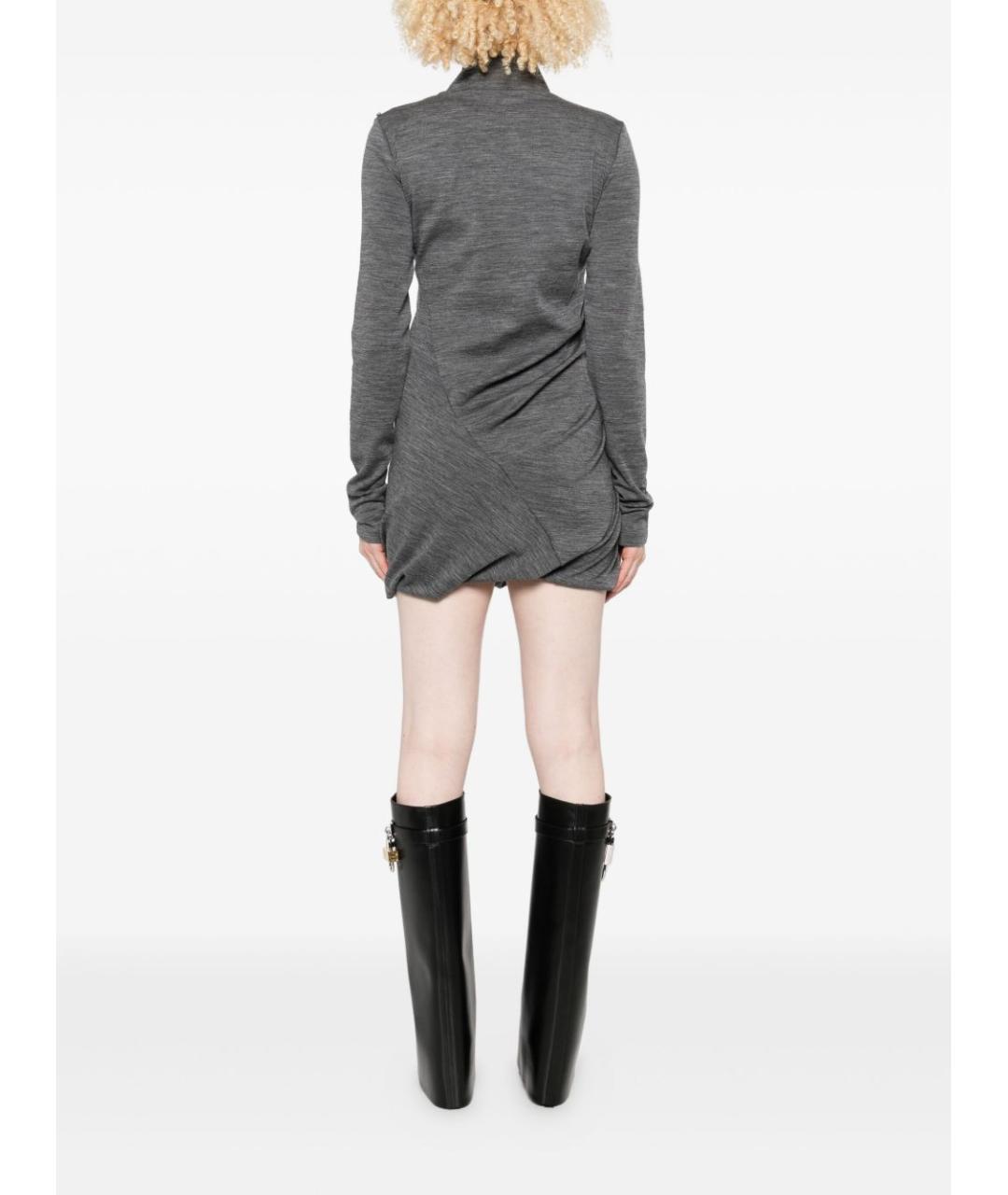 SPORTMAX Серое платье, фото 4