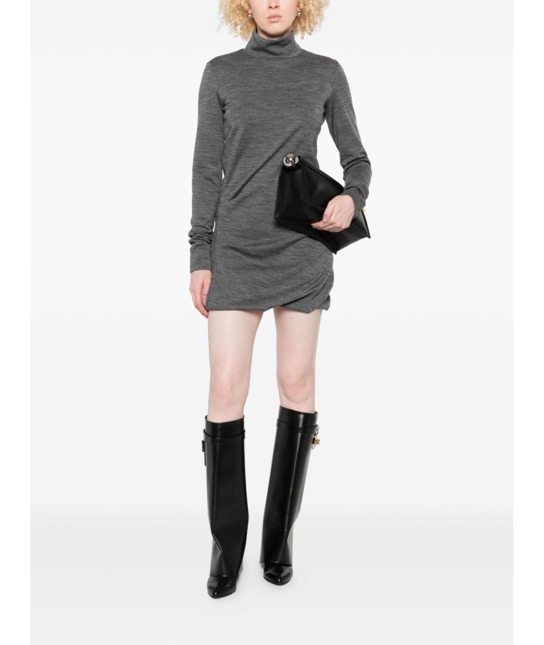 SPORTMAX Серое платье, фото 2