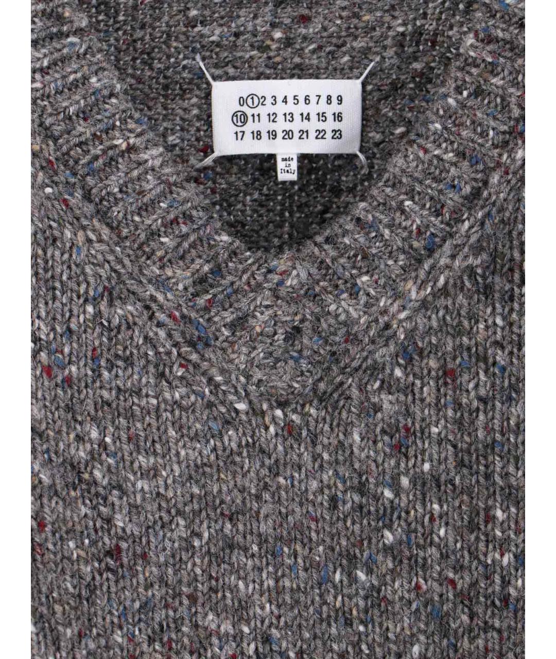 MAISON MARGIELA Серый шерстяной джемпер / свитер, фото 4