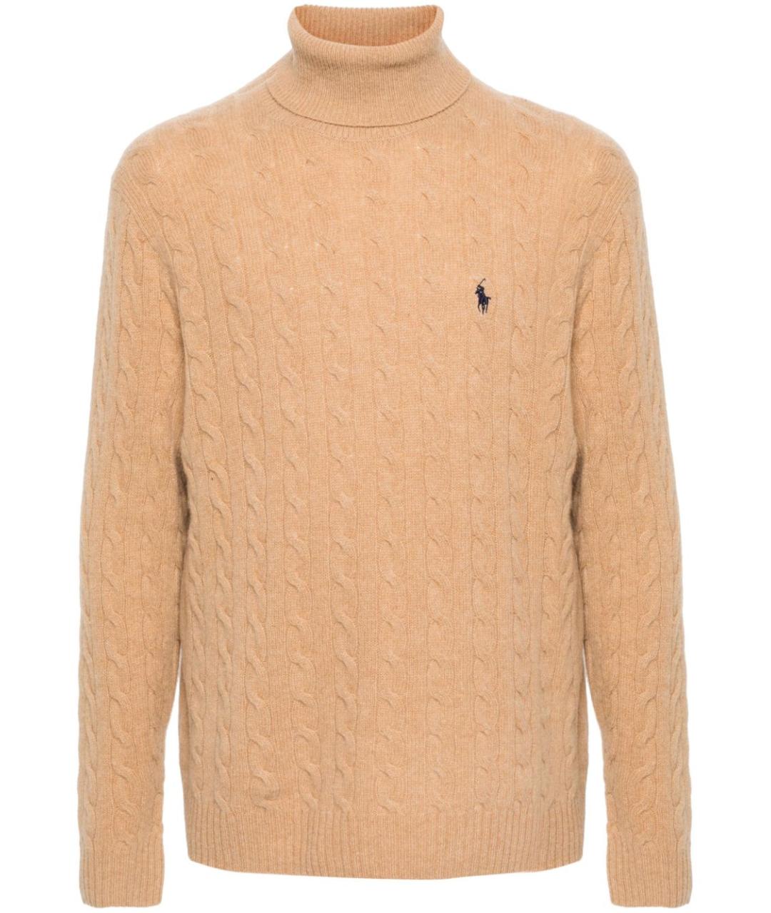 POLO RALPH LAUREN Бежевый шерстяной джемпер / свитер, фото 1