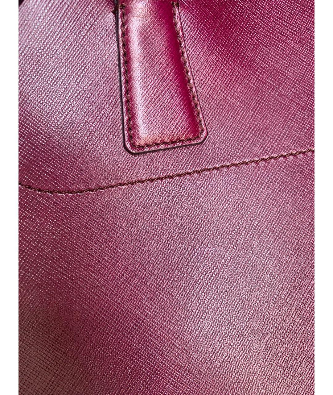 FERRAGAMO Бордовая кожаная сумка с короткими ручками, фото 8