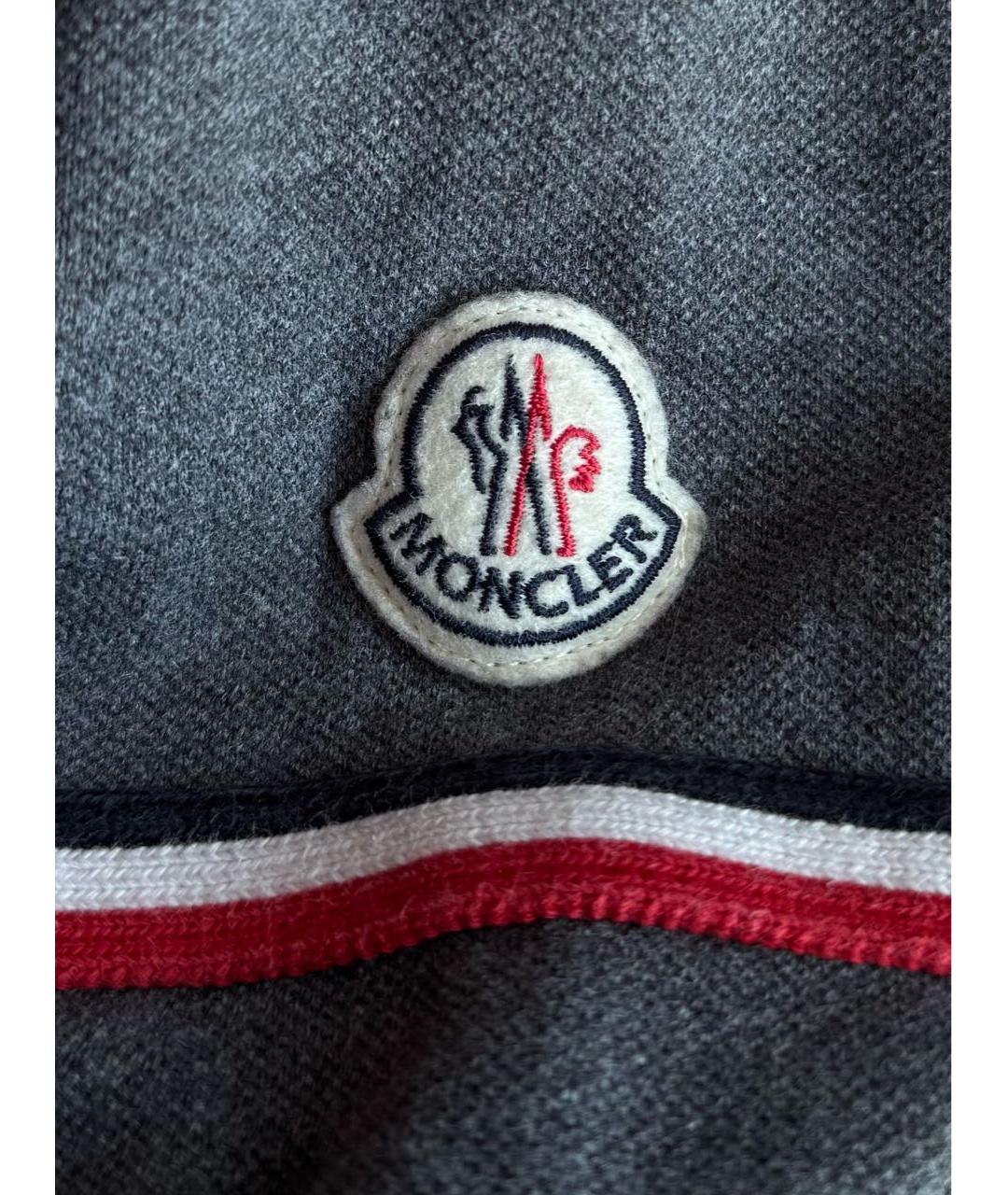 MONCLER Антрацитовое поло с длинным рукавом, фото 2
