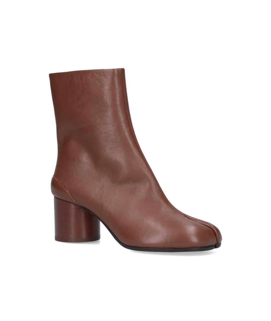 MAISON MARGIELA Коричневые кожаные ботильоны, фото 2