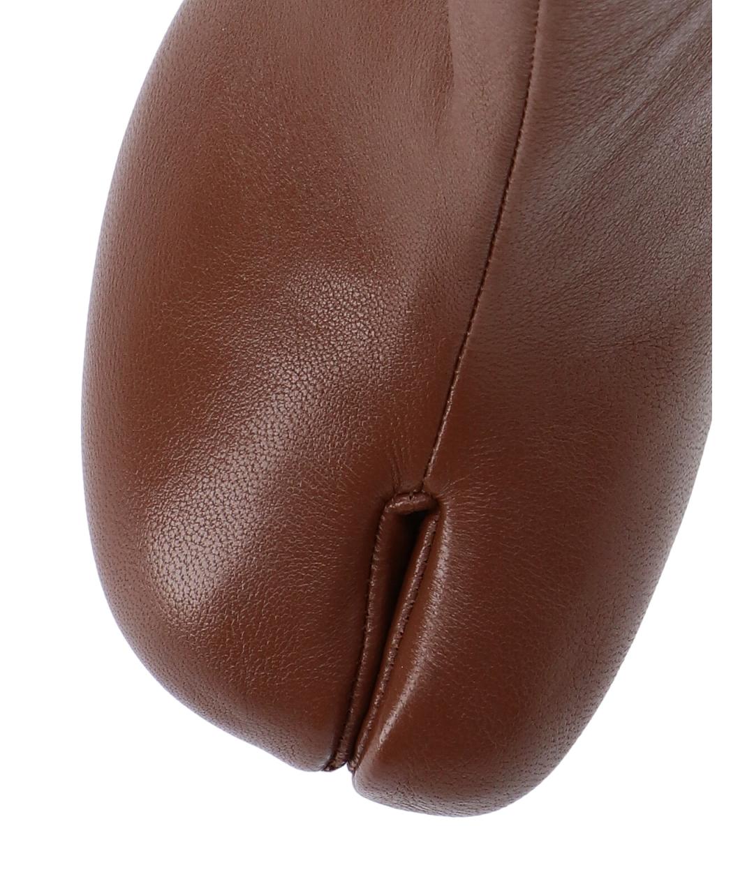 MAISON MARGIELA Коричневые кожаные ботильоны, фото 5