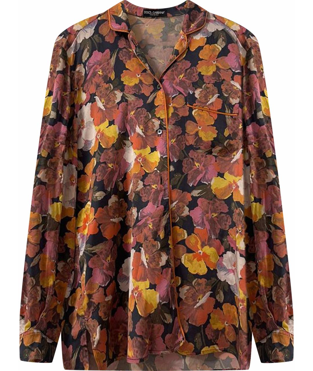 DOLCE&GABBANA Мульти шелковая рубашка, фото 1