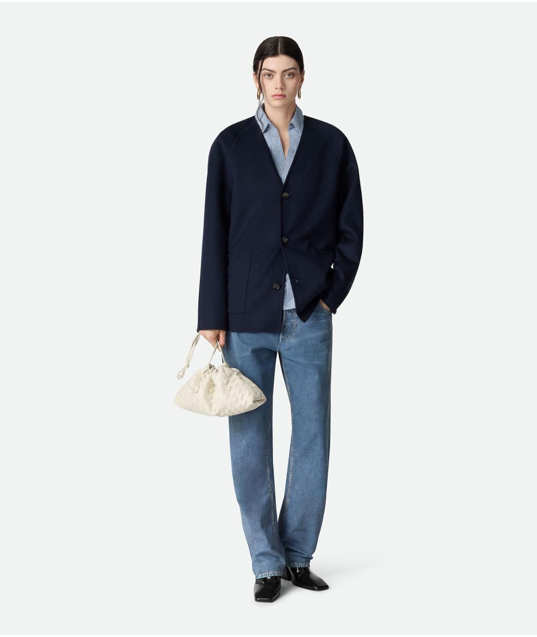 BOTTEGA VENETA Белая кожаная сумка через плечо, фото 5