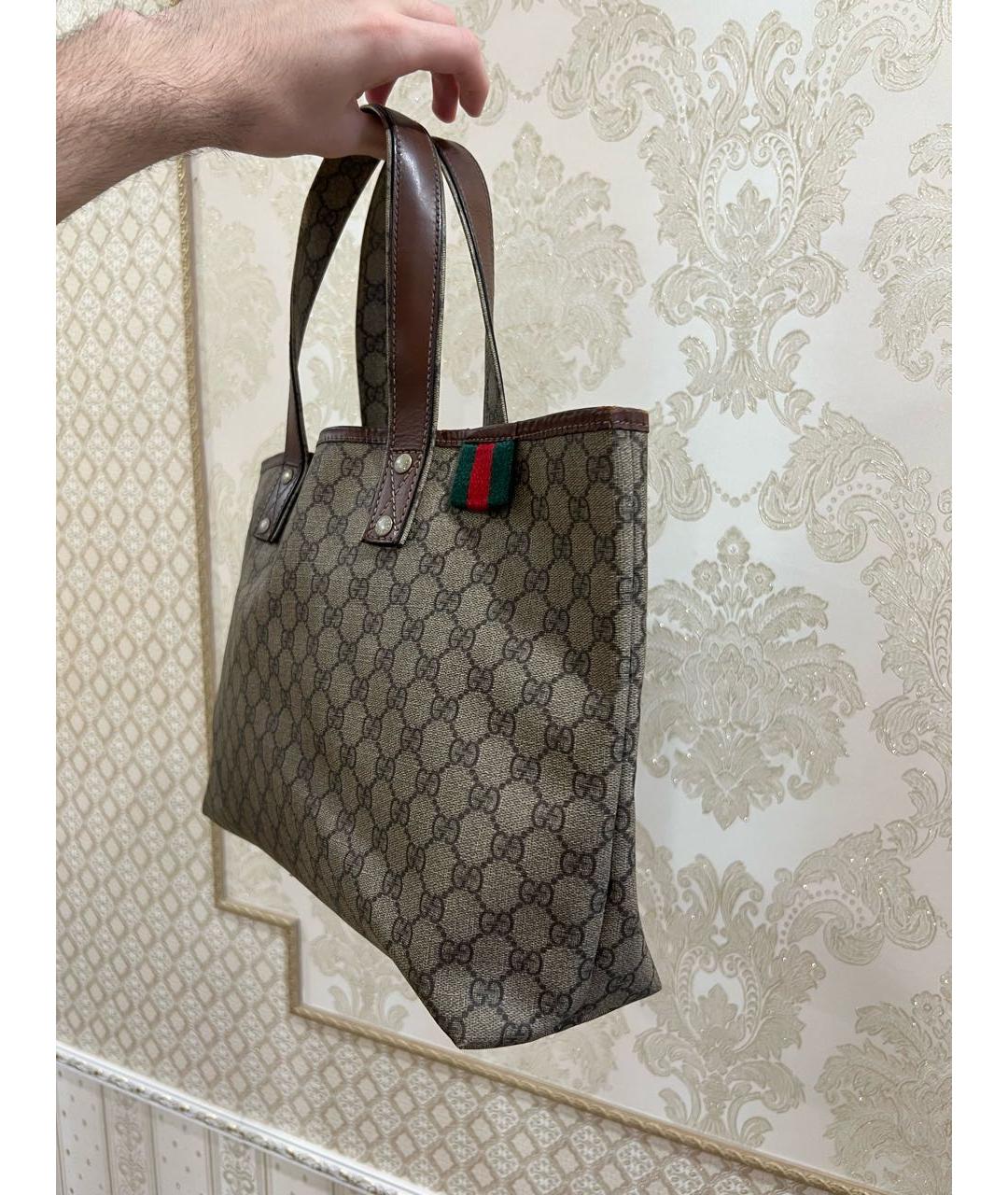 GUCCI Коричневая сумка тоут, фото 2