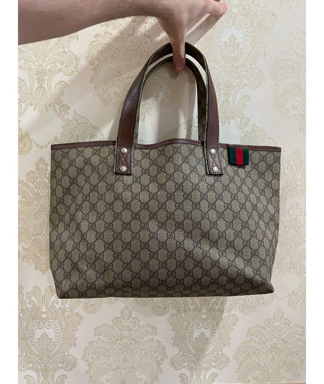 GUCCI Коричневая сумка тоут, фото 5